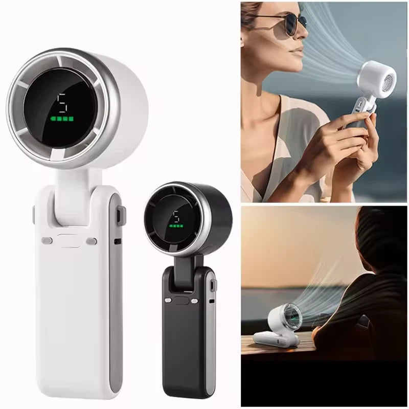 Jollinest Mini Portable Handheld Turbo Fan USB Rechargeable Cooling Fan Up to 8-12 Hours
